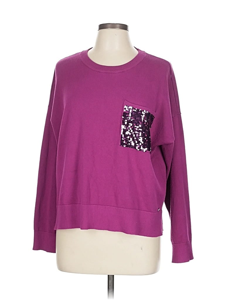 Pre-owned Dkny Sweatshirt In Purple