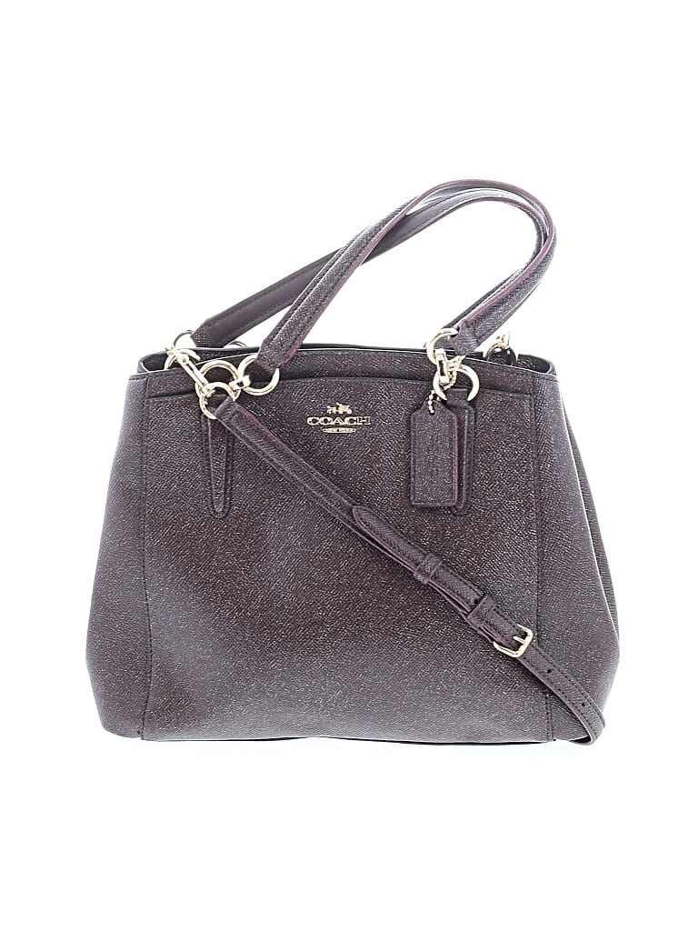 Pre-owned Coach Factory Leather Satchel In Burgundy