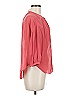 NSF 100% Silk Red Pink 3/4 Sleeve Silk Top Size M - photo 4