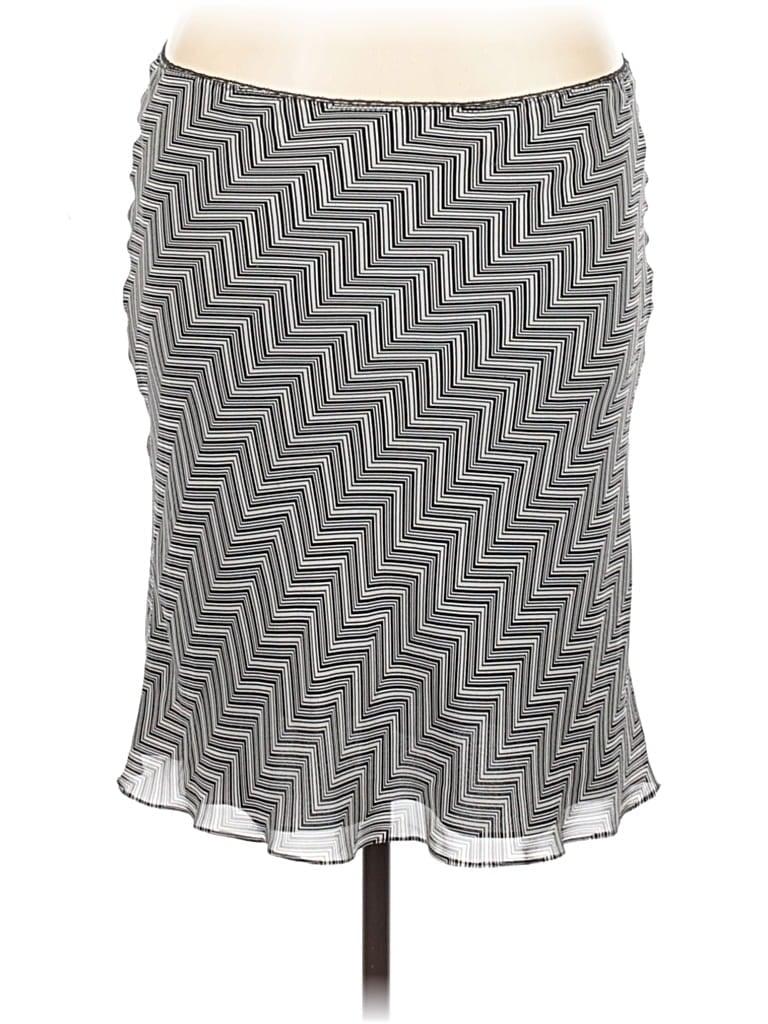 Pre-owned Inc International Concepts Silk Skirt In Gray