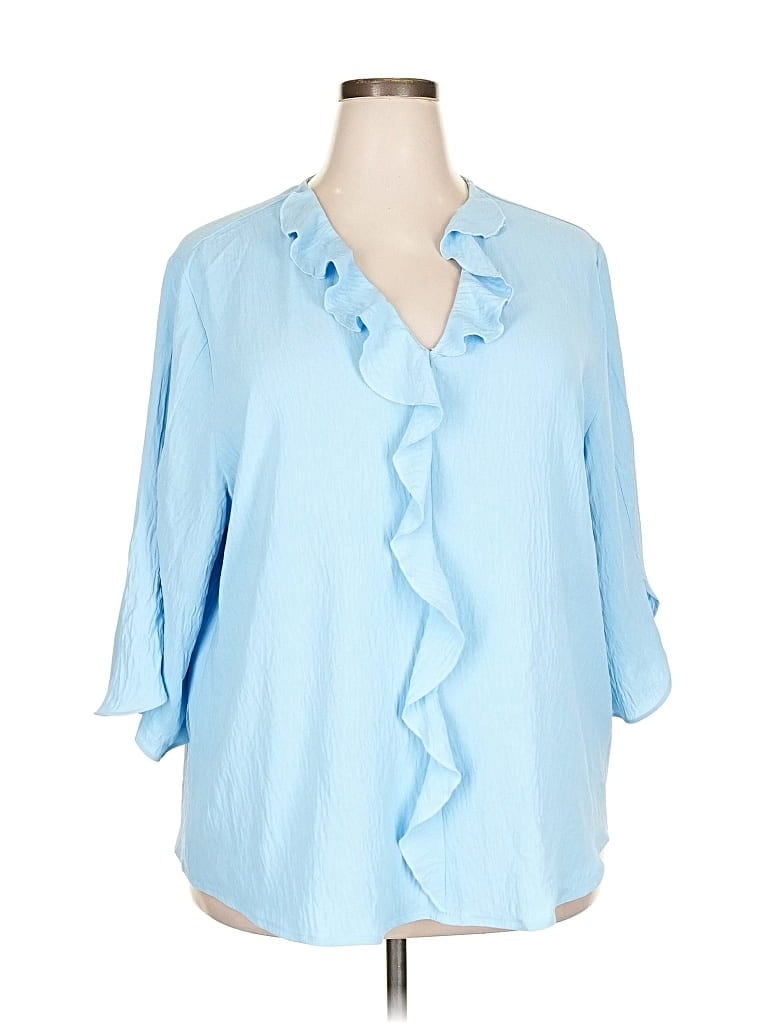 BLOOMING JELLY Pre-owned 3/4 Sleeve Blouse In Blue