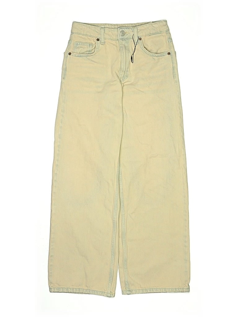 Pre-owned Zara Kids' Jeans In Yellow