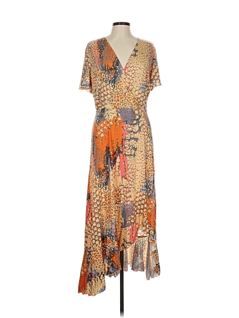 Pre-owned Lascana For Venus Casual Dress In Brown