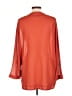 BLOUSE 100% Polyester Orange Long Sleeve Blouse Size L - photo 2