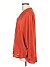 BLOUSE 100% Polyester Orange Long Sleeve Blouse Size L - photo 5