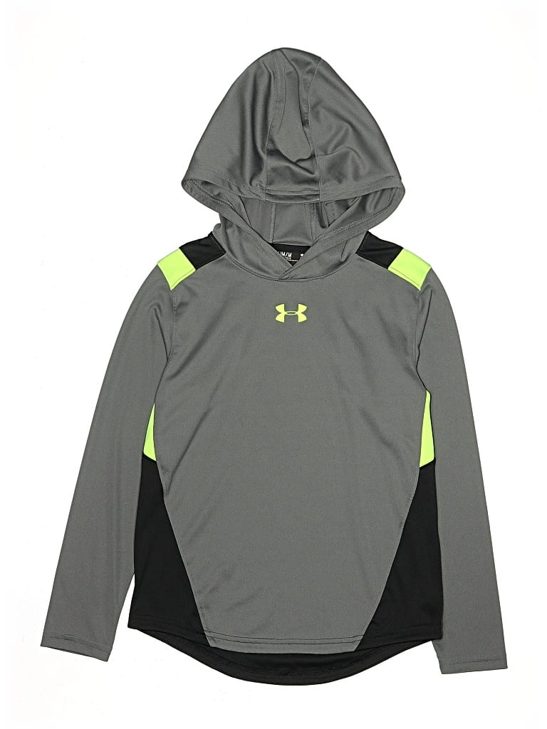 Pre-owned Under Armour Kids' Pullover Hoodie In Gray