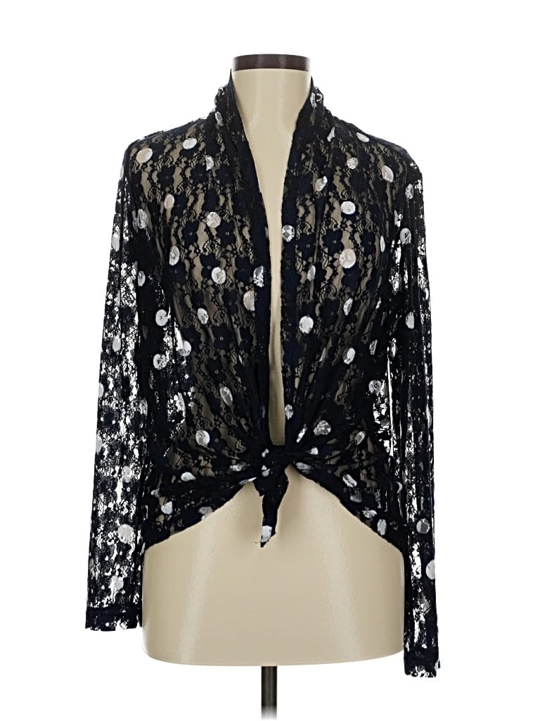 Pre-owned Susan Graver Long Sleeve Blouse In Blue