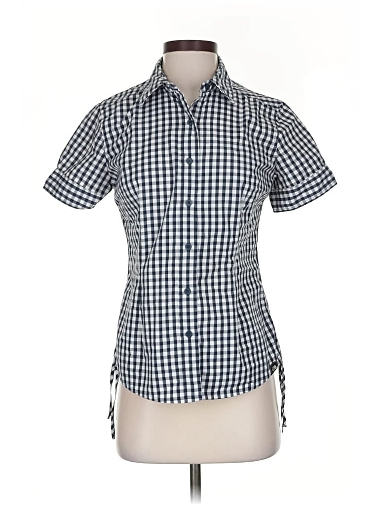 Pre-owned The North Face Short Sleeve Button Down Shirt In Blue