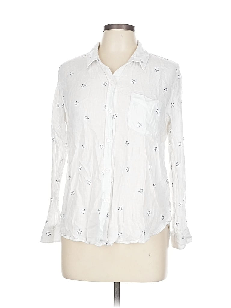 Pre-owned Rails Long Sleeve Button Down Shirt In White