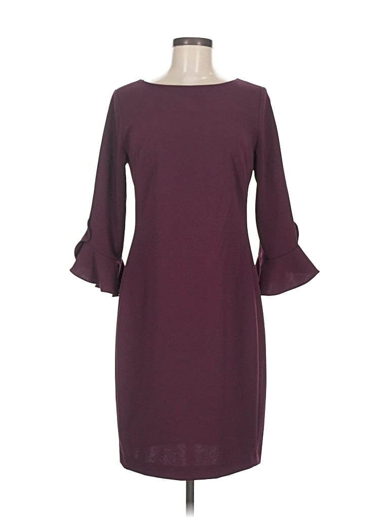 Pre-owned Karl Lagerfeld Cocktail Dress In Burgundy