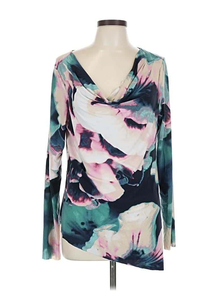 Pre-owned Simply Vera Vera Wang Long Sleeve Blouse In Blue