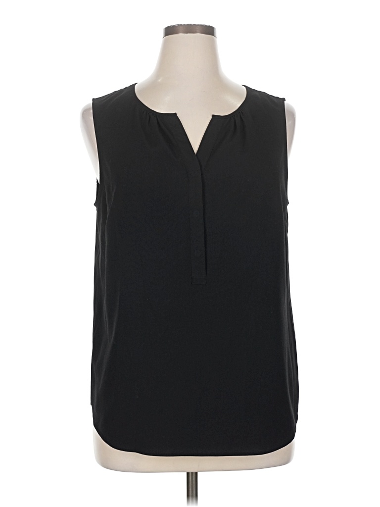 Pre-owned Talbots Sleeveless Blouse In Black