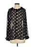 Minkpink 100% Polyester Polka Dots Black Long Sleeve Blouse Size S - photo 1