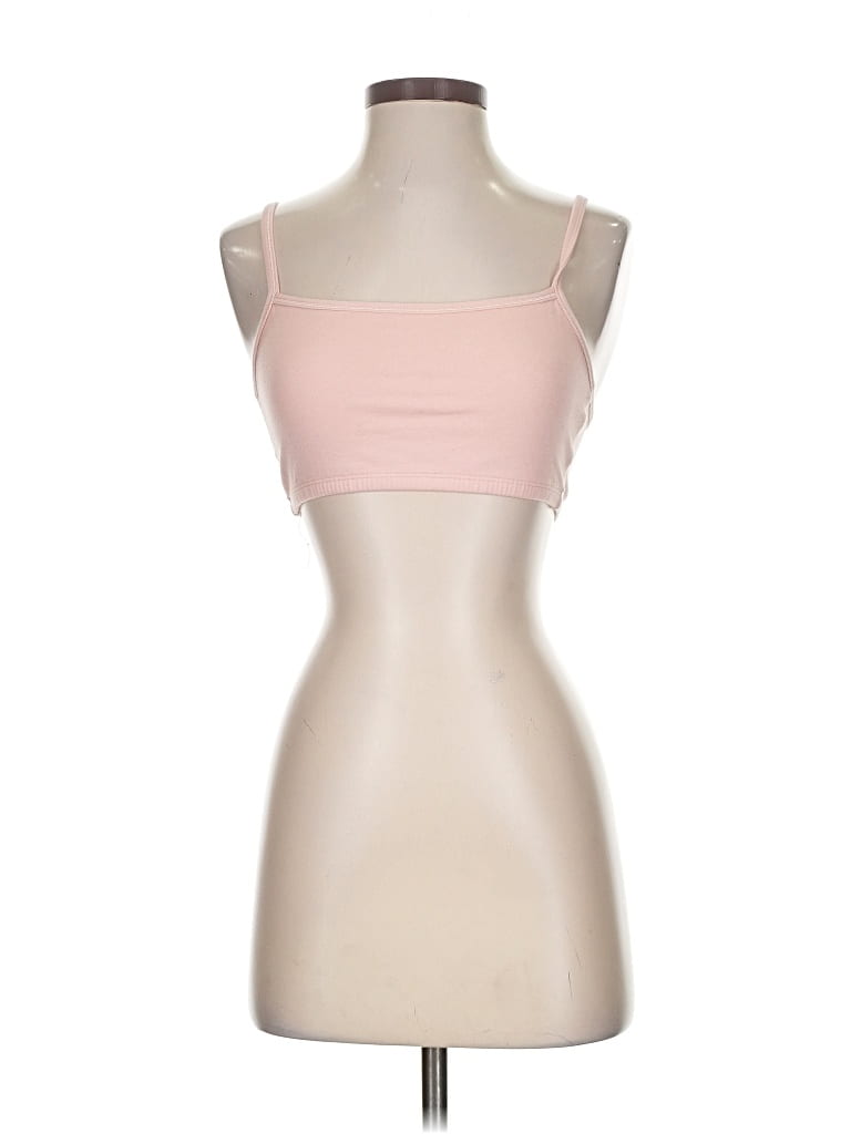 Pre-owned Fruit Of The Loom Tube Top Pink Strapless Neckline Tops
