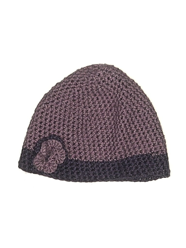 Pre-owned Unbranded Beanie Hat In Purple