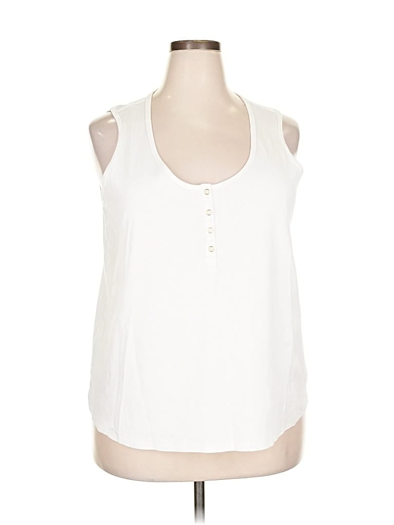 Pre-owned Lc Lauren Conrad Sleeveless Blouse In White