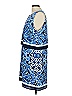 MICHAEL Michael Kors 100% Polyester Print Blue Casual Dress Size 10 - photo 5