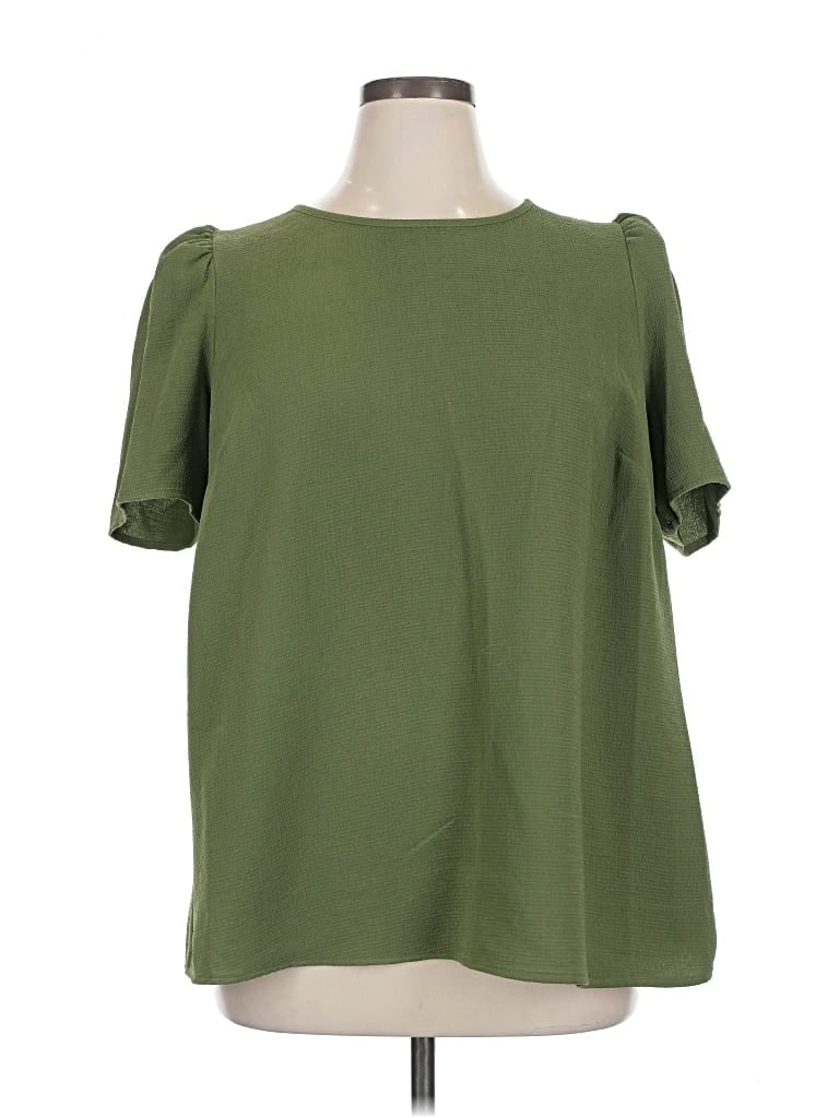Pre-owned Dr2 Short Sleeve Blouse In Green