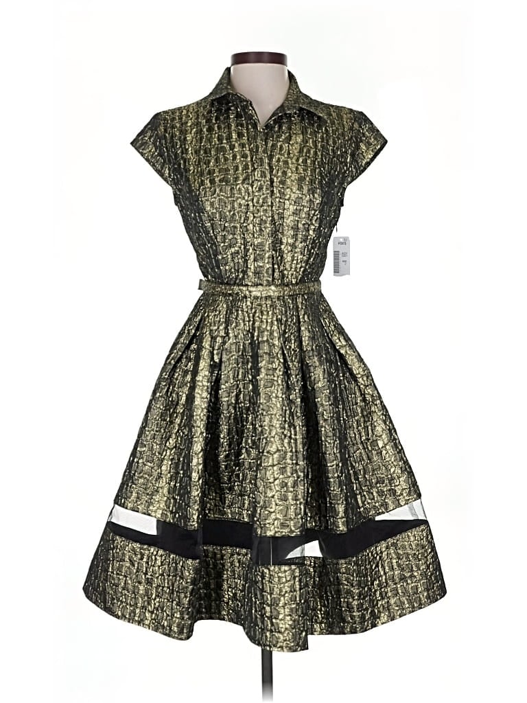 Alberto Makali Cocktail Dress In Gold