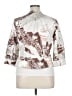 Coldwater Creek Print Ivory Blazer Size 14 - photo 2