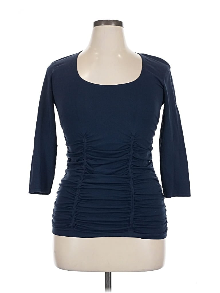 Pre-owned Last Tango 3/4 Sleeve Top Blue Scoop Neck Tops