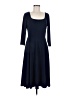 Eliza J Solid Blue Casual Dress Size 8 - photo 1