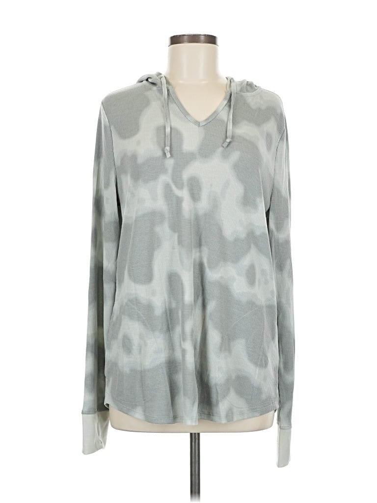 Pre-owned Belle By Kim Gravel Pullover Hoodie In Gray