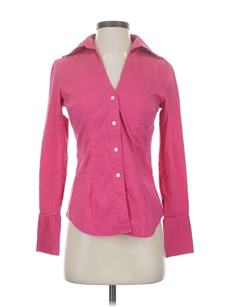 Pre-owned Express Design Studio Long Sleeve Button Down Shirt In Pink