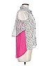 Apollo Color Block Silver Sleeveless Button-Down Shirt Size M - photo 4