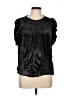 Ann Taylor LOFT Black Short Sleeve Blouse Size L - photo 1