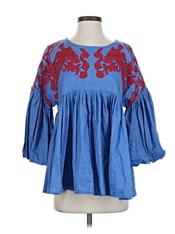 Hemant & Nandita 3/4 Sleeve Blouse (view 1)
