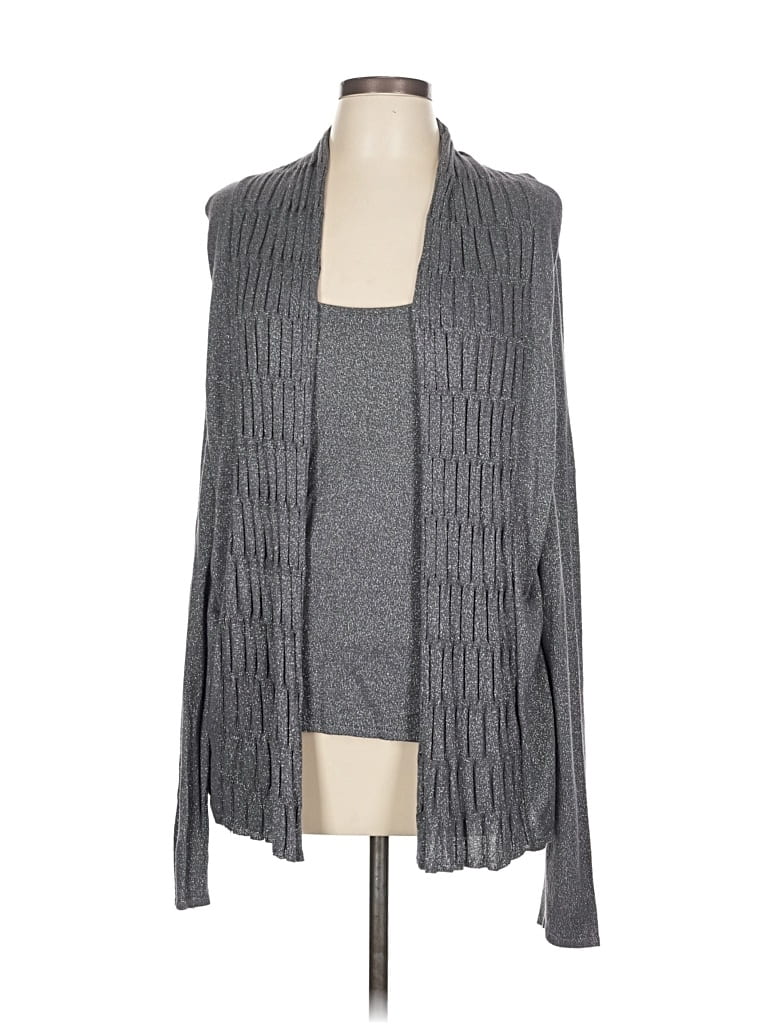 Pre-owned Charter Club Cardigan Sweater In Gray