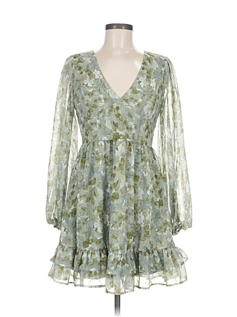 Pre-owned Peach Love Cocktail Dress In Green