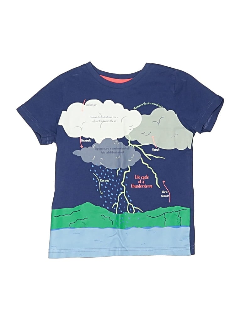 Pre-owned Mini Boden Kids' Short Sleeve T-shirt In Blue