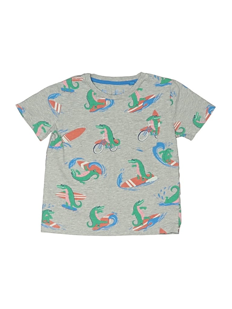 Pre-owned Mini Boden Kids' Short Sleeve T-shirt In Silver