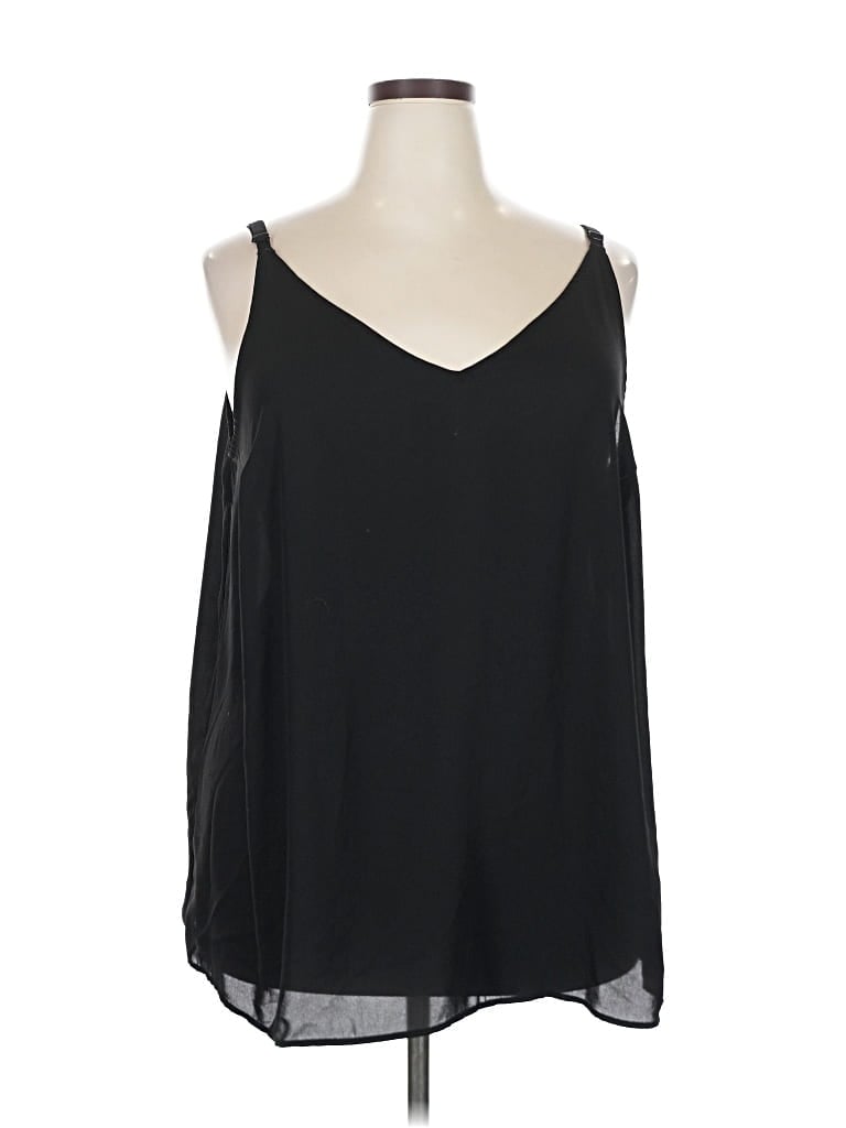 Pre-owned Torrid Tank Top Black Cold Shoulder Neckline Tops