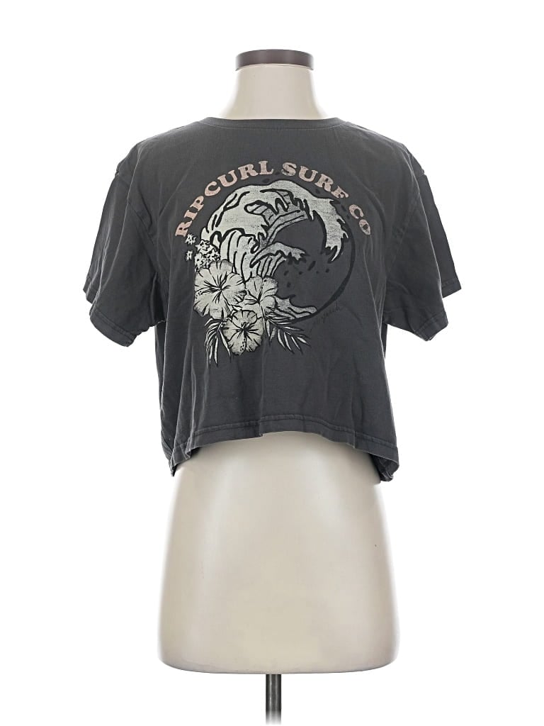 Pre-owned Rip Curl Short Sleeve T-shirt In Gray