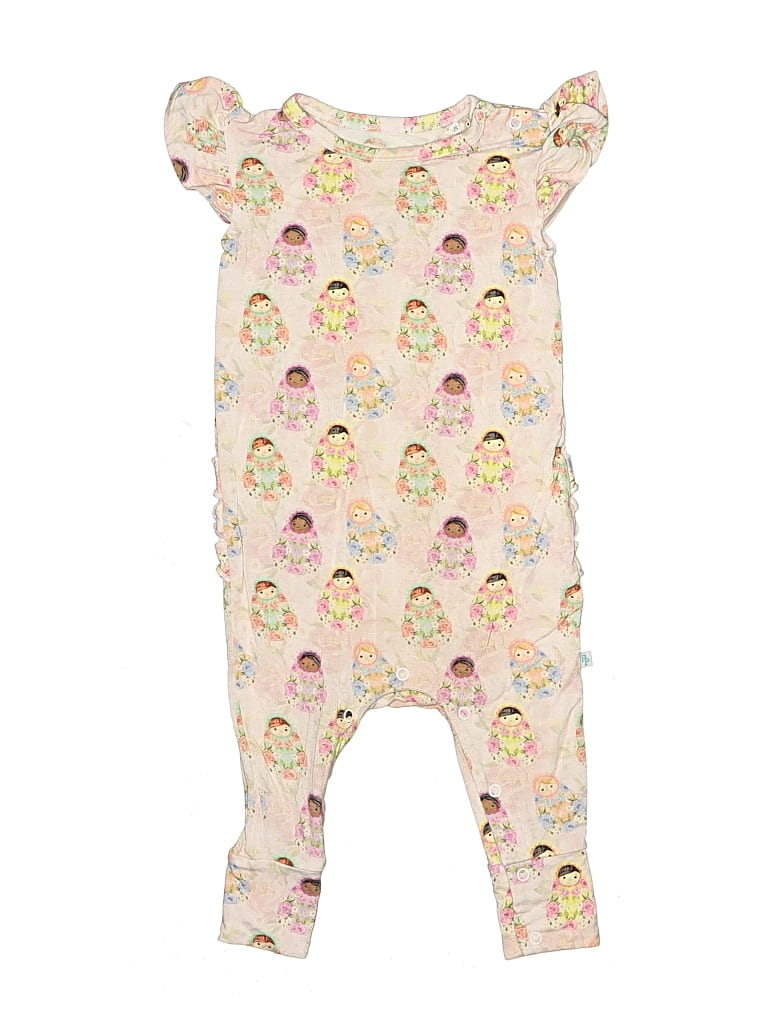 Pre-owned Posh Peanut Kids' Short Sleeve Onesie In Gold