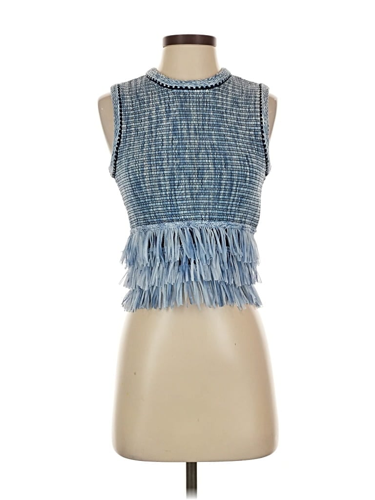 Pre-owned Club Monaco Sleeveless Blouse In Blue