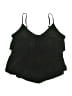 Aqua Green Solid Black Swimsuit Top Size P (petite) - photo 1