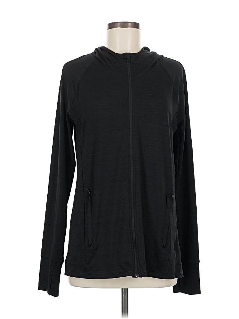 Pre-owned Athleta Track Jacket In Black