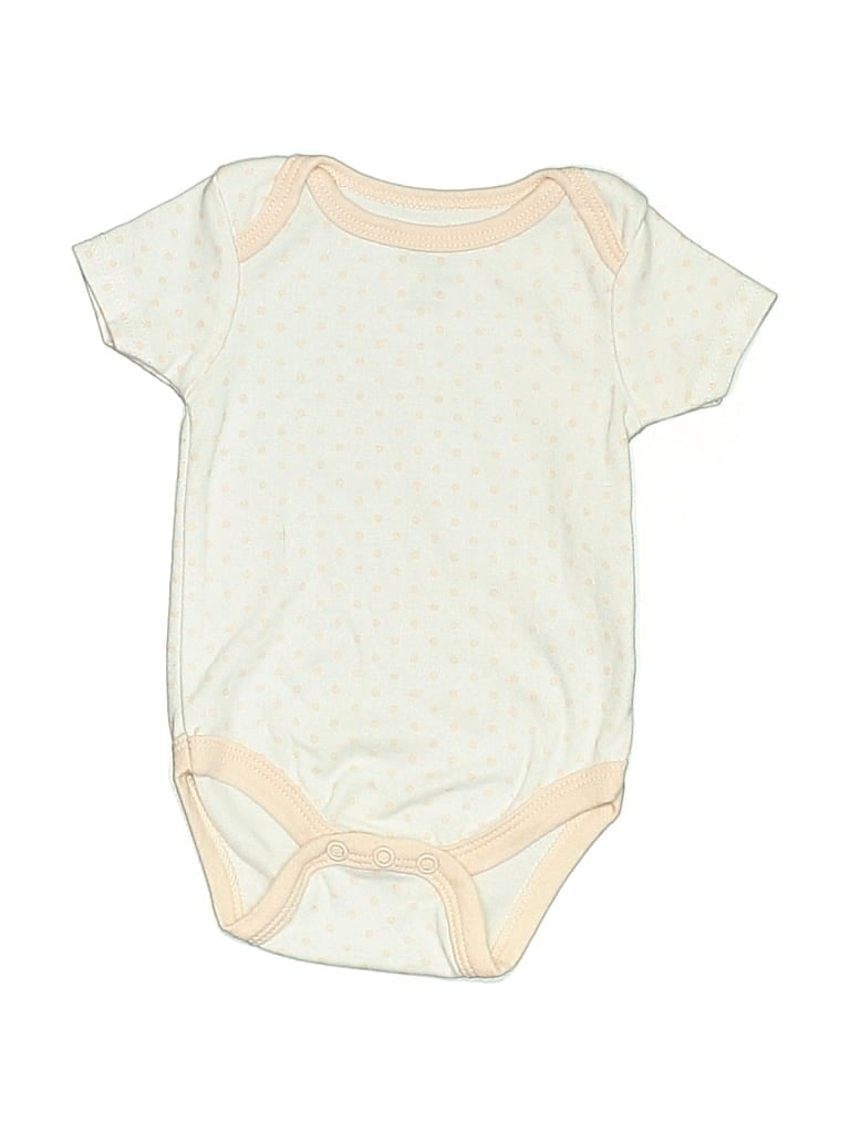 Pre-owned Chick Pea Babies' Short Sleeve Onesie In White