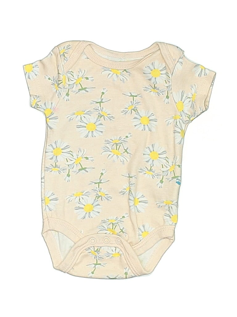 Pre-owned Chick Pea Babies' Short Sleeve Onesie In Yellow