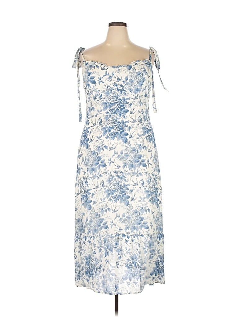 Pre-owned Reformation Casual Dress In Blue