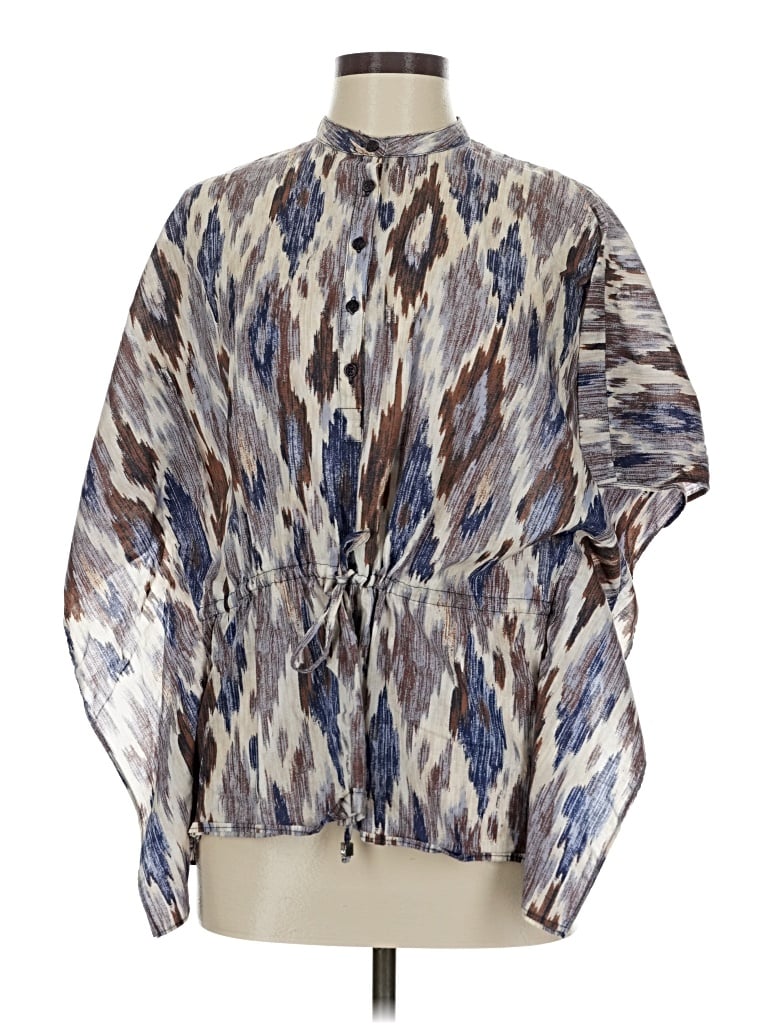 Pre-owned Michael Michael Kors 3/4 Sleeve Blouse In Blue