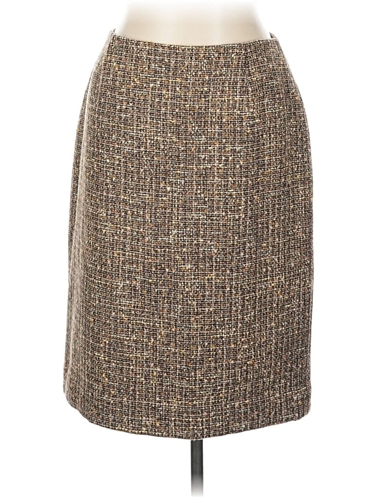 Pre-owned Dana Buchman Formal Skirt In Brown
