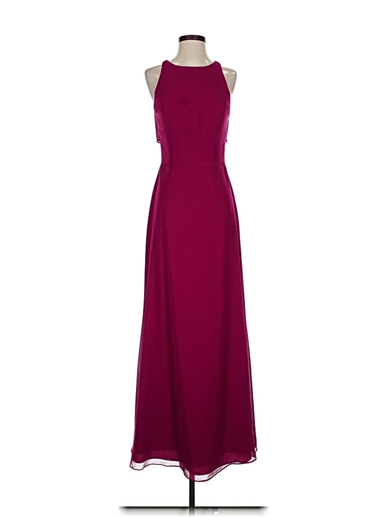 Pre-owned Hayley Paige Occasions Cocktail Dress In Burgundy