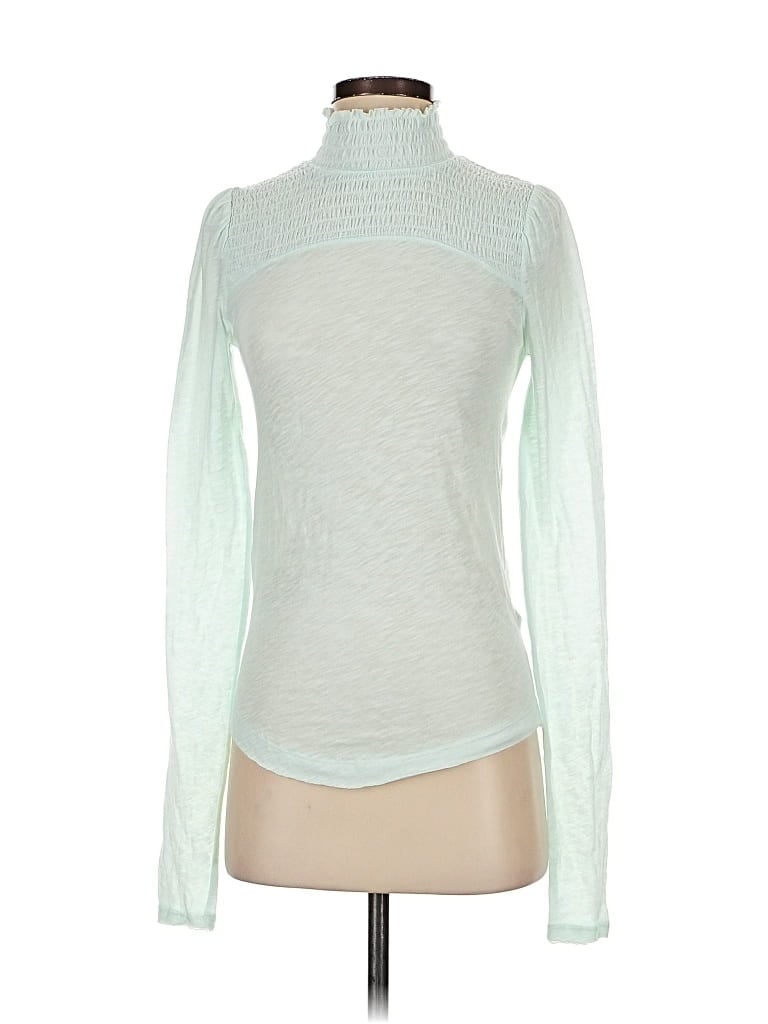 We The Free Long Sleeve Top Green Turtleneck Tops