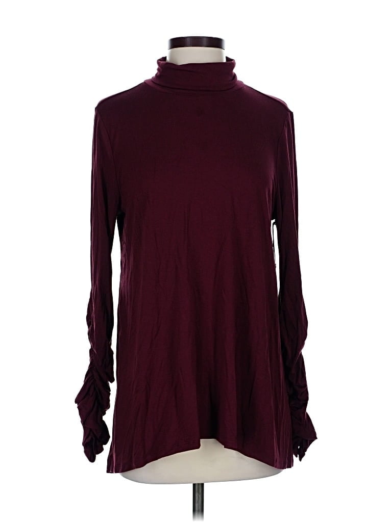 Vince Camuto Long Sleeve Turtleneck In Burgundy