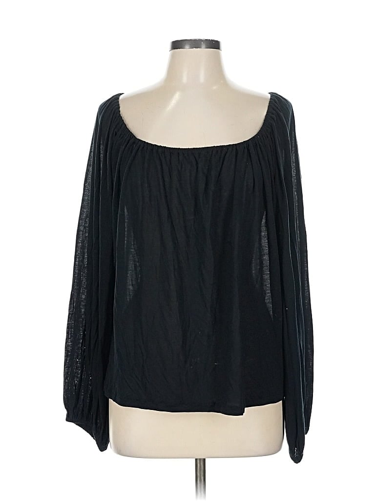 Pre-owned C&c California Long Sleeve Blouse In Black